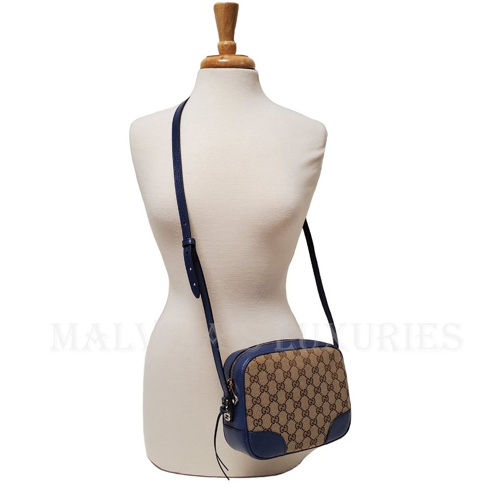 GUCCI BAG 449413 MINI BREE CROSSBODY CAMERA CASE GG GUCCISSIMA LOGO CANVAS - Picture 7 of 16